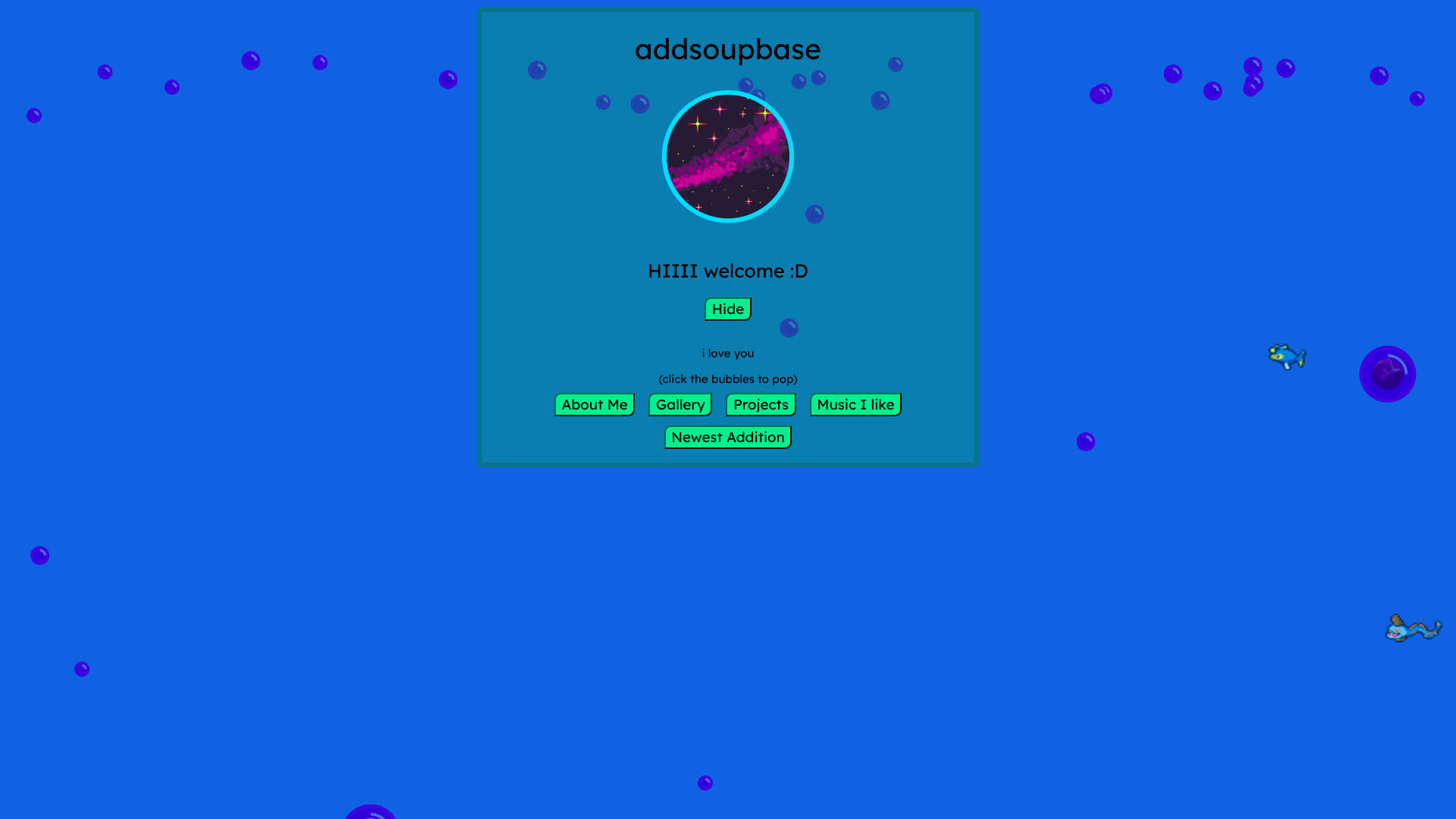 Screenshot of old site