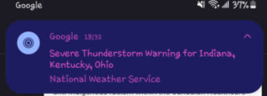 thunderstorm warning