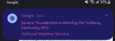thunderstorm warning